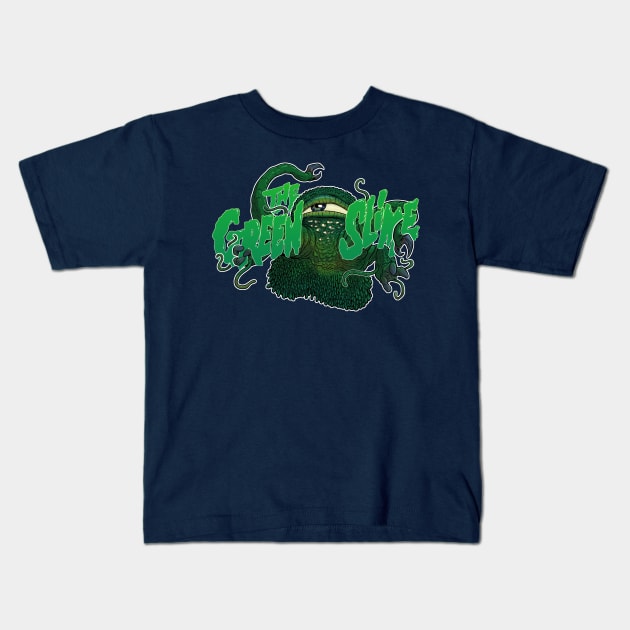 Green Monster Kids T-Shirt by jpowersart